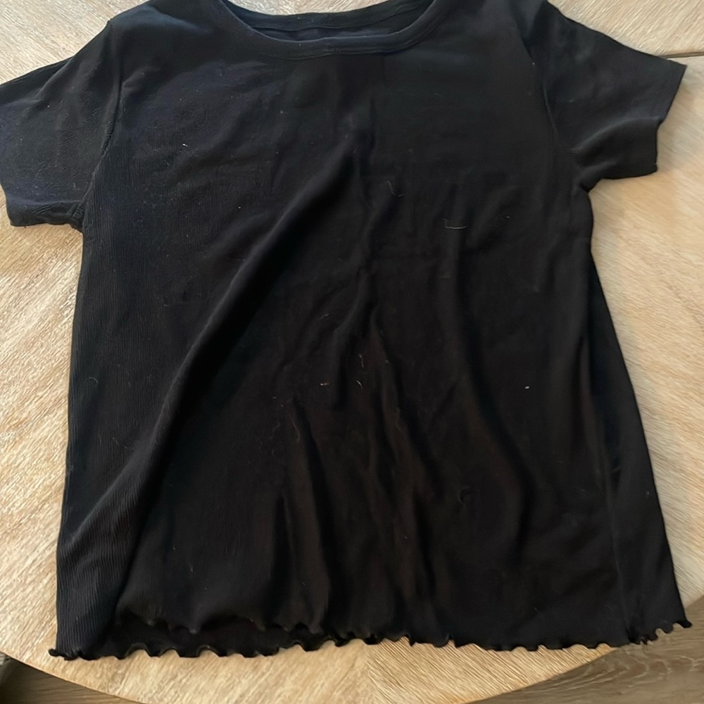 Girls, Nordstrom’s black rib, T-shirt, size extra large